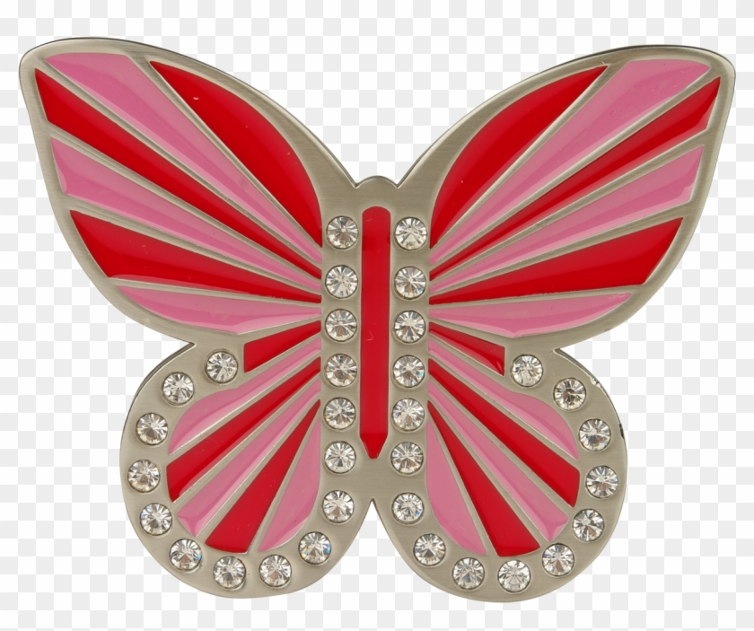 Db Butterfly Pink & Red Buckle - Db Butterfly Pink & Red Buckle #926220