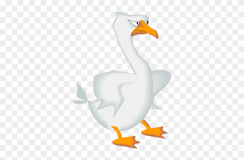 angry cartoon goose
