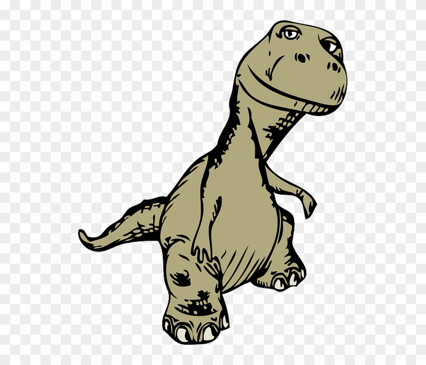 Large, Cartoon, Dinosaurs, Dino, Cute, Historic - Dinosaur Art Png #927605