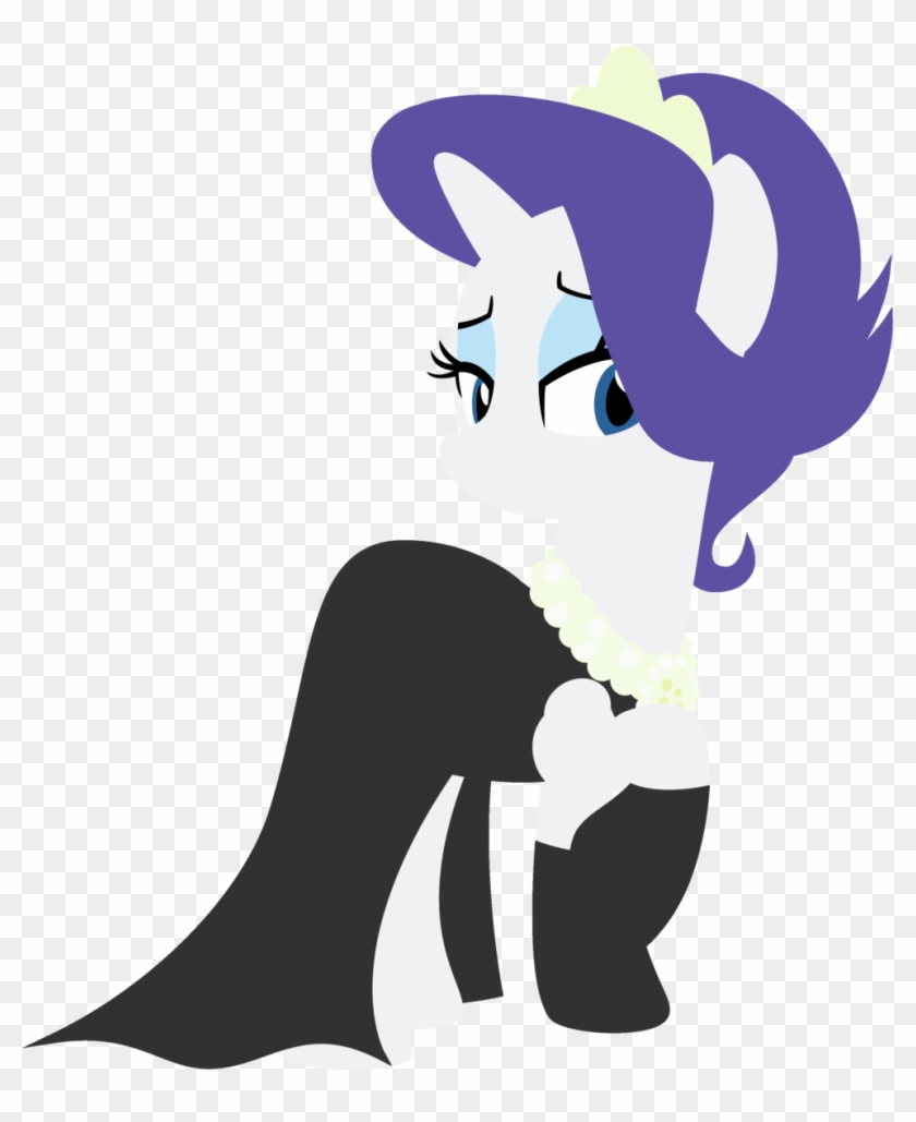 Blah23z, Audrey Hepburn, Black Dress, Breakfast At - Mlp Rarity Hairstyle #927704