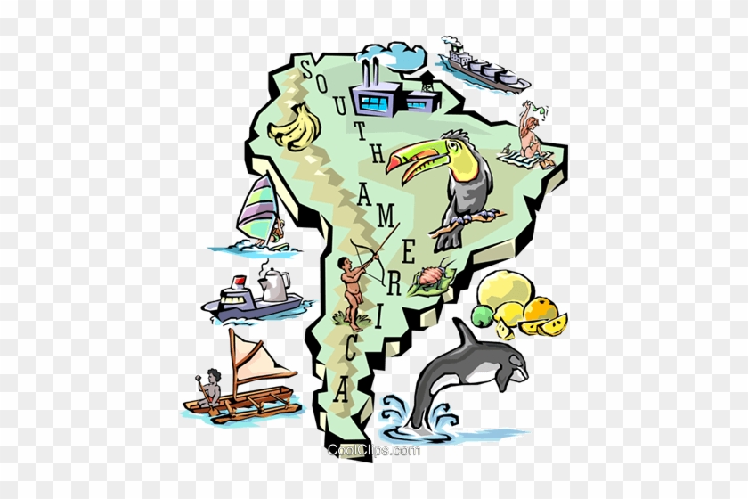 South America Clipart - Cool Map Of South America #928340