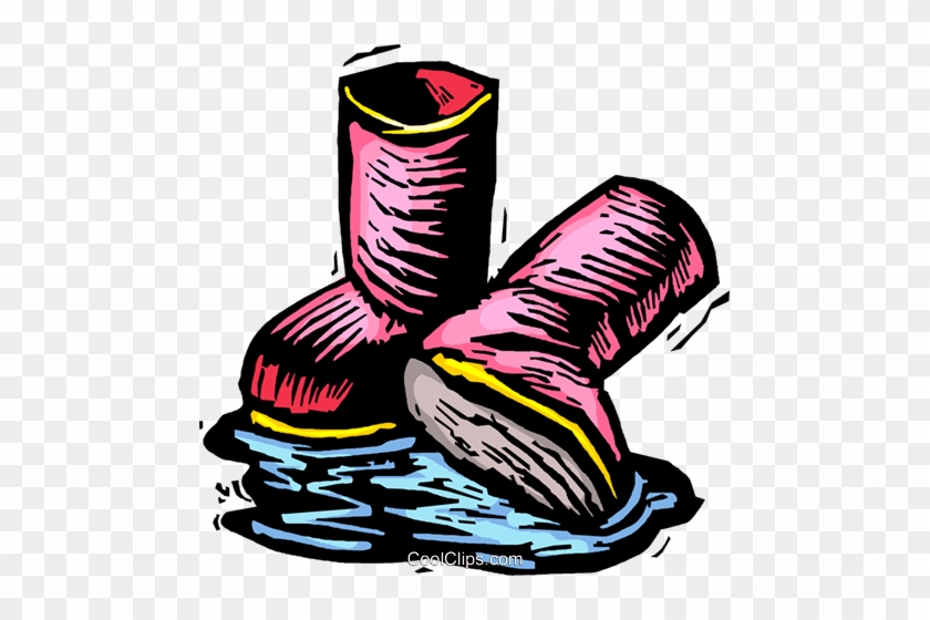 Rubber Boots Royalty Free Vector Clip Art Illustration - Rubber Boots Royalty Free Vector Clip Art Illustration #930117