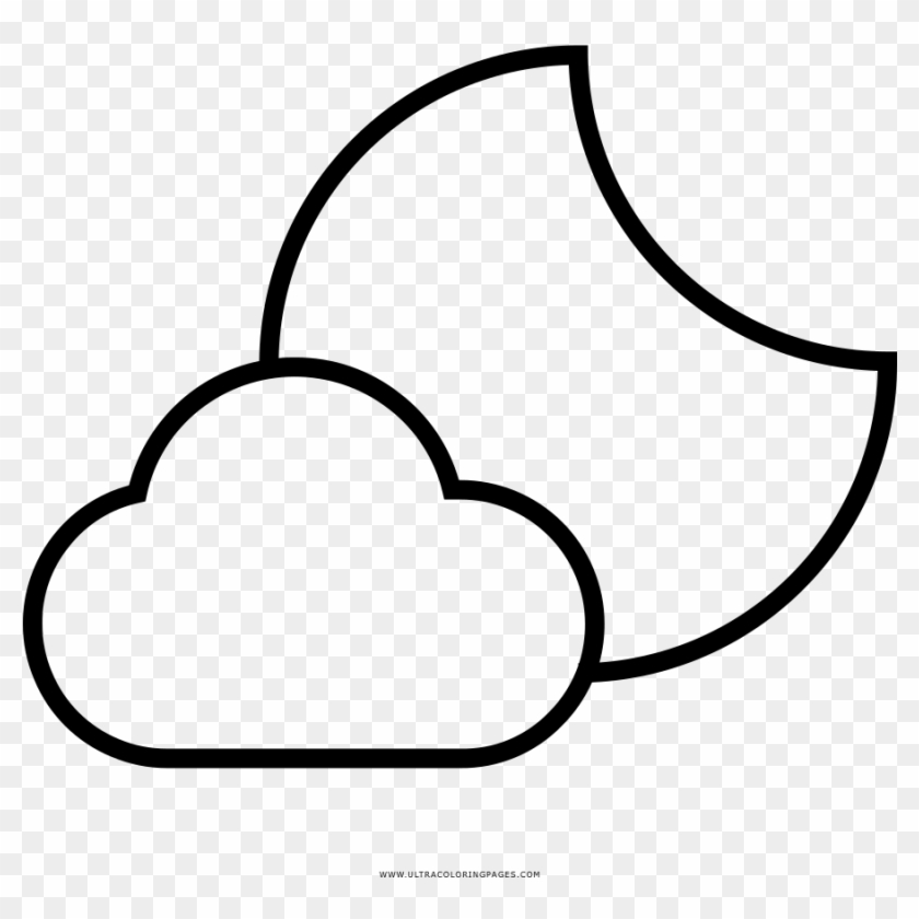 Cloudy Night Coloring Page - Drawing #932844