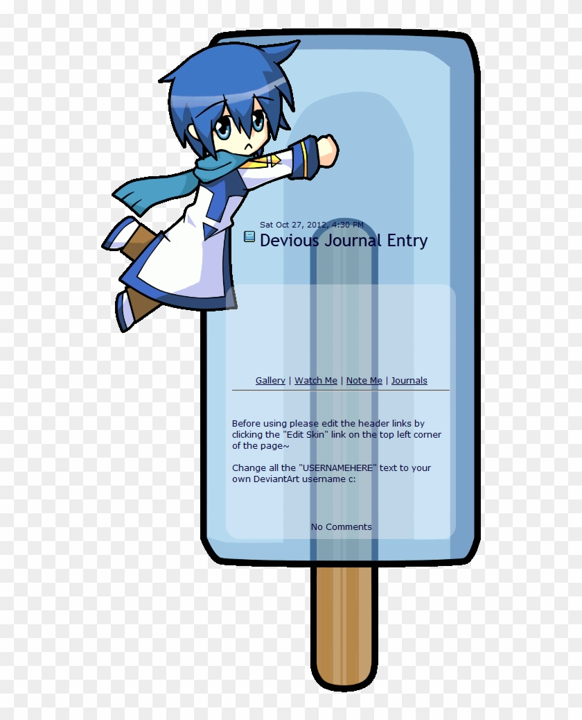 Kaito Popsicle Journal Skin By Kittirawr - Cartoon #936194