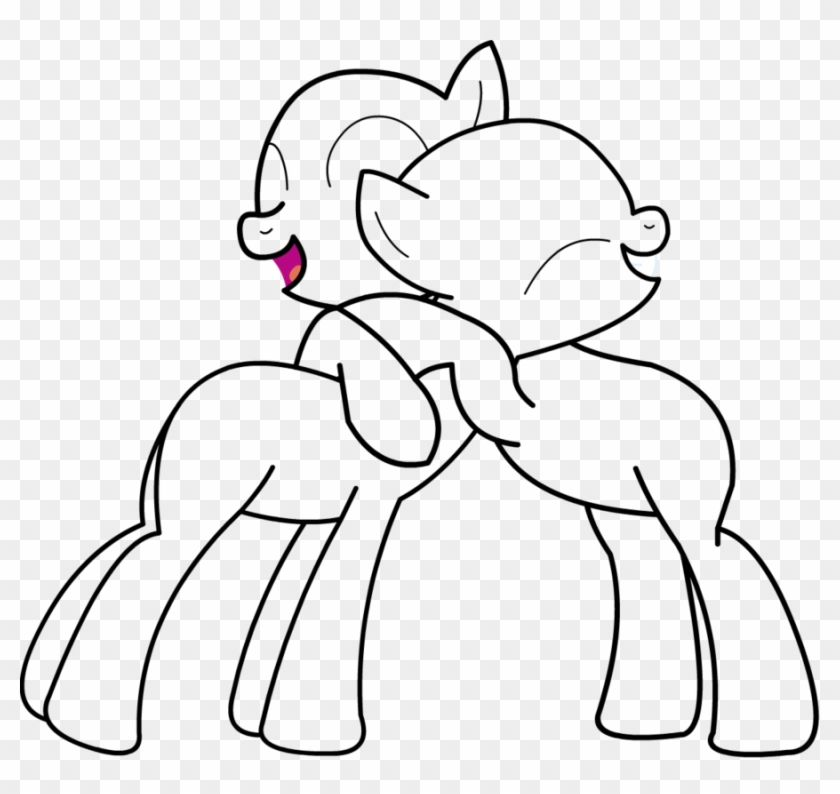 Free Anime Girl Hugging A Wolf My Little Pony Template Friends Free Transparent Png Clipart Images Download
