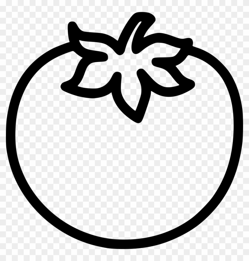 Drawn Tomato Svg - Tomato Black And White #936908