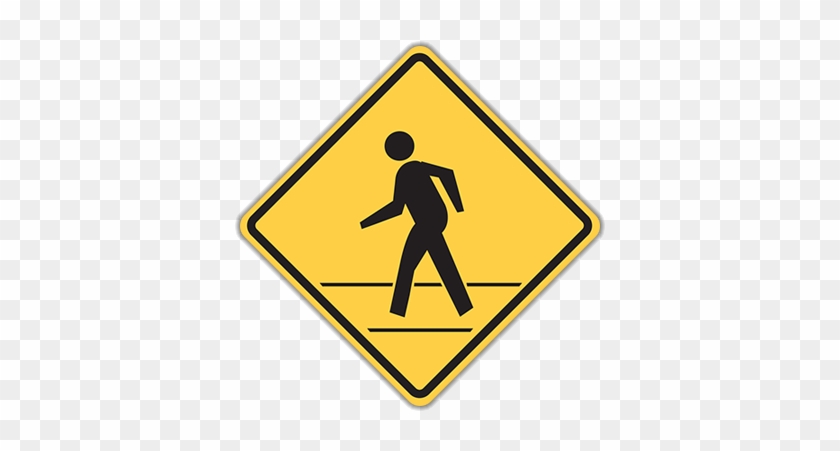 Hw11a-2 Pedestrian Advance - Merging Lanes Sign #937066