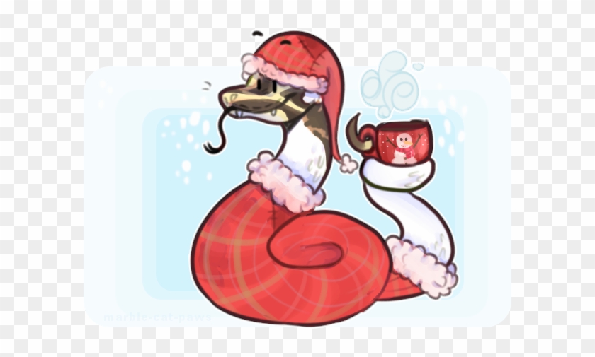 Winter Snake By Marble Cat Paws - Cartoon #939024