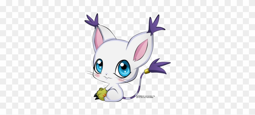 Mokka Quill 285 24 Digimon Chibi Gatomon By Miyuki - Digimon Chibi Gatomon #939489