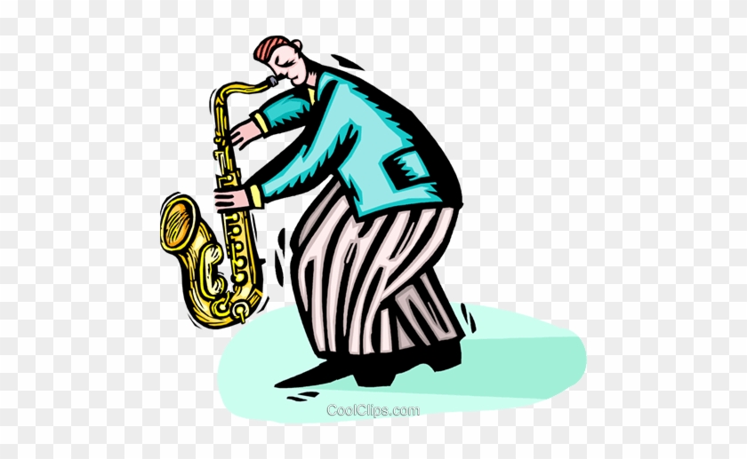 Saxophone Player Royalty Free Vector Clip Art Illustration - Saxophone Player Royalty Free Vector Clip Art Illustration #942327