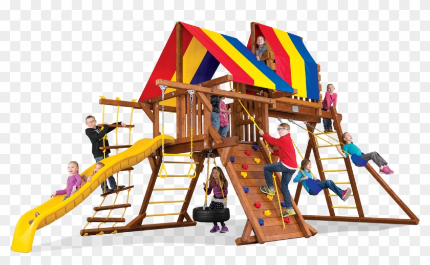 Sunshine Base Castle California W/ Dual Swing Beam - Playground #943711