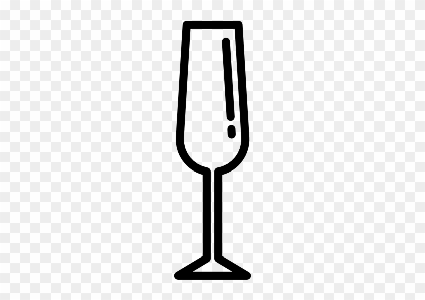 Champagne Flute Free Icon - Plantilla De Copa #944642