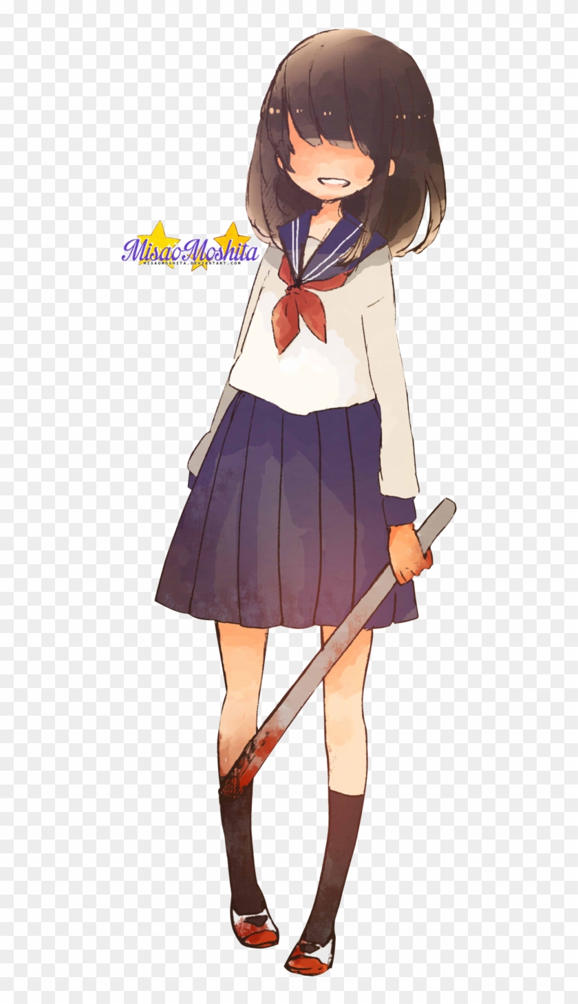 A brooding sketch of a animepop character standing defiantly with a baseball  bat | Photos