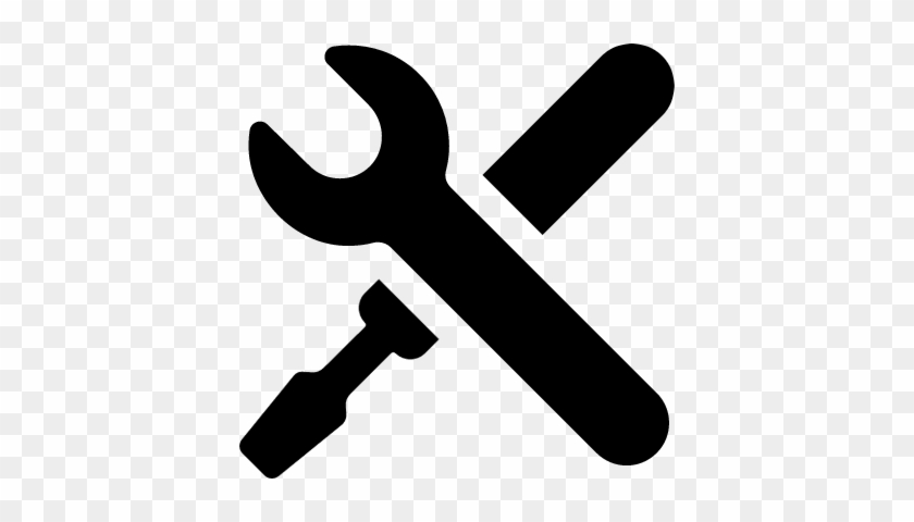 Settings Symbol Of A Cross Of Tools Vector - Tool Symbol - Free Transparent  PNG Clipart Images Download