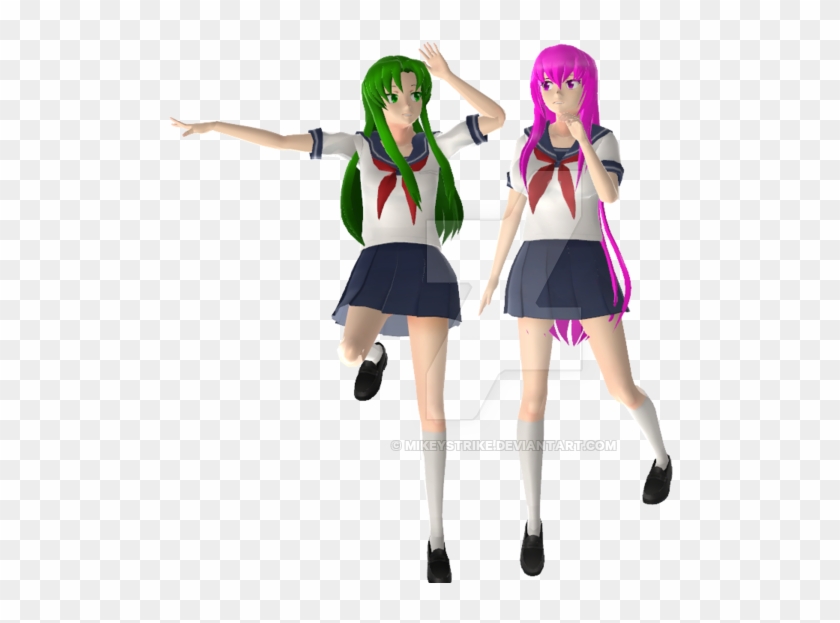 Mmd Midori Gurin And Mai Waifu - Yandere Simulator #946396