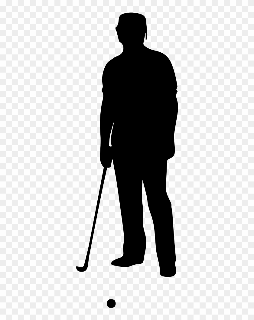 Golfer - Black And White Man Golfing Clipart #946837