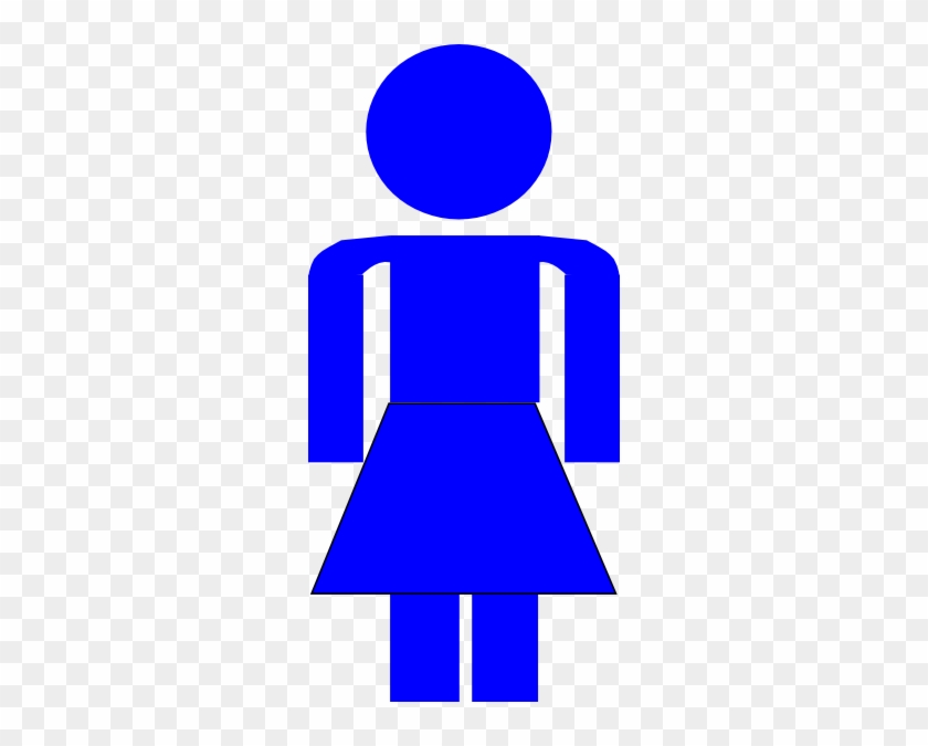 Clip Arts Related To - Female Stick Figure Blue #948044