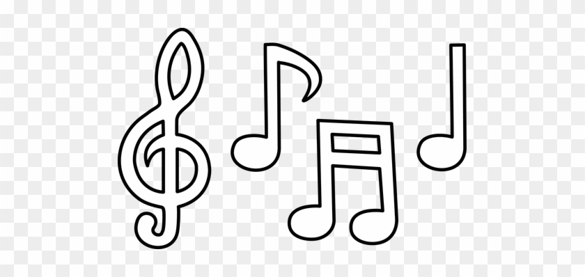 music notes clipart black and white