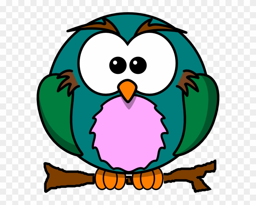 Cute Owl On Branch Clip Art At Clker - Cartoon Owl #173099