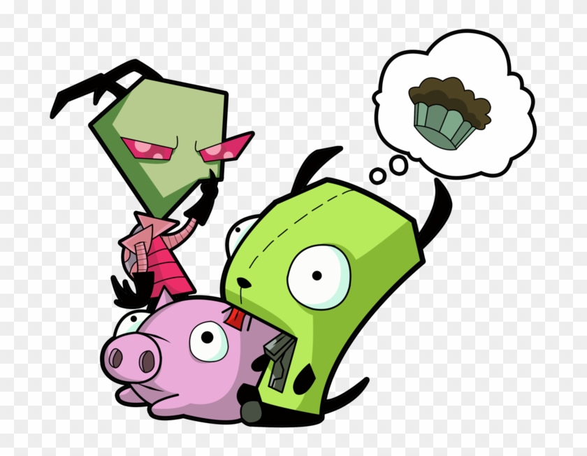 Gir And His Piggy By Fairu - Cartoon #953096