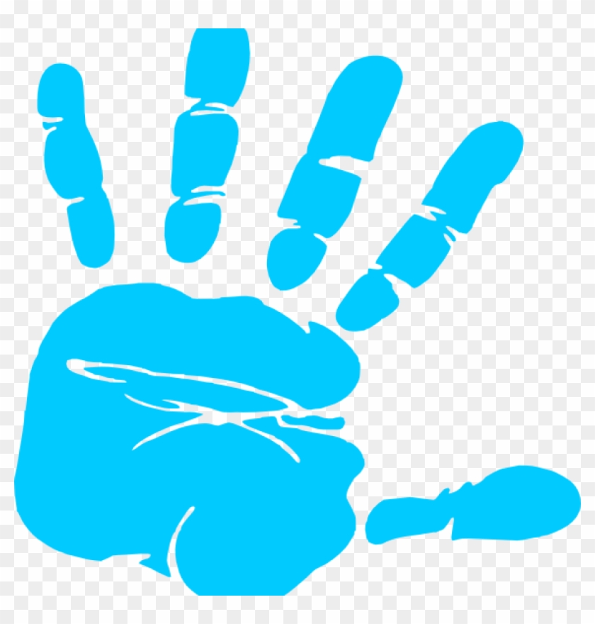blue handprints clipart