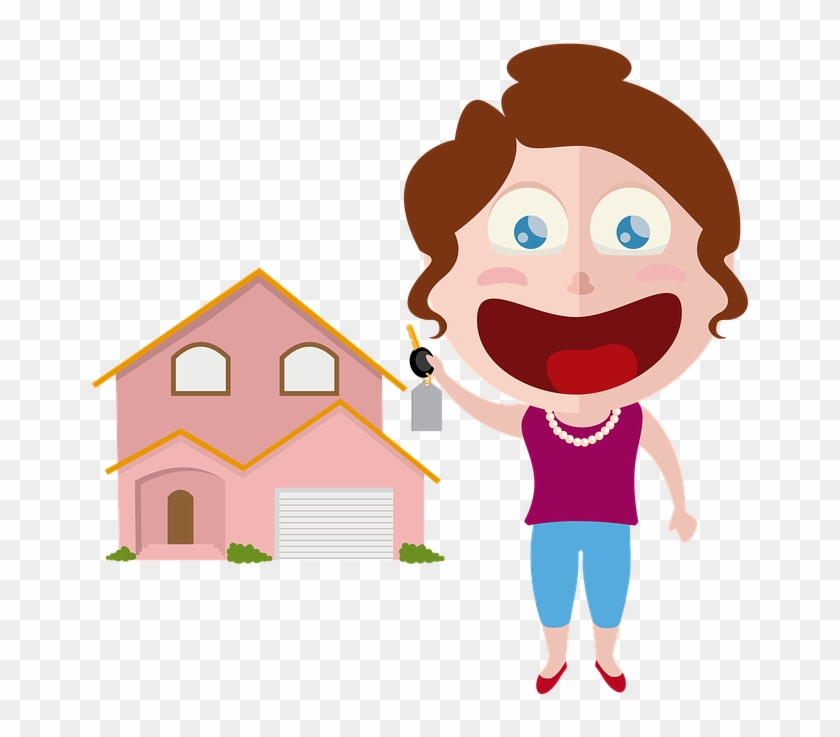 Happy Girl Png 17, Buy Clip Art - Comprar Uma Casa Desenho #955324