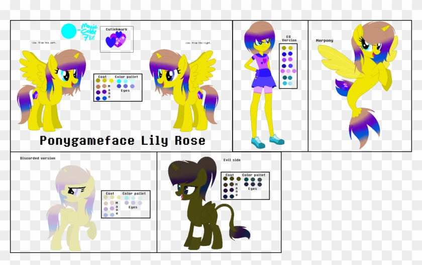 Ponygamefacedraws Ponygameface Lily Rose Ref Sheet - Cartoon #955745