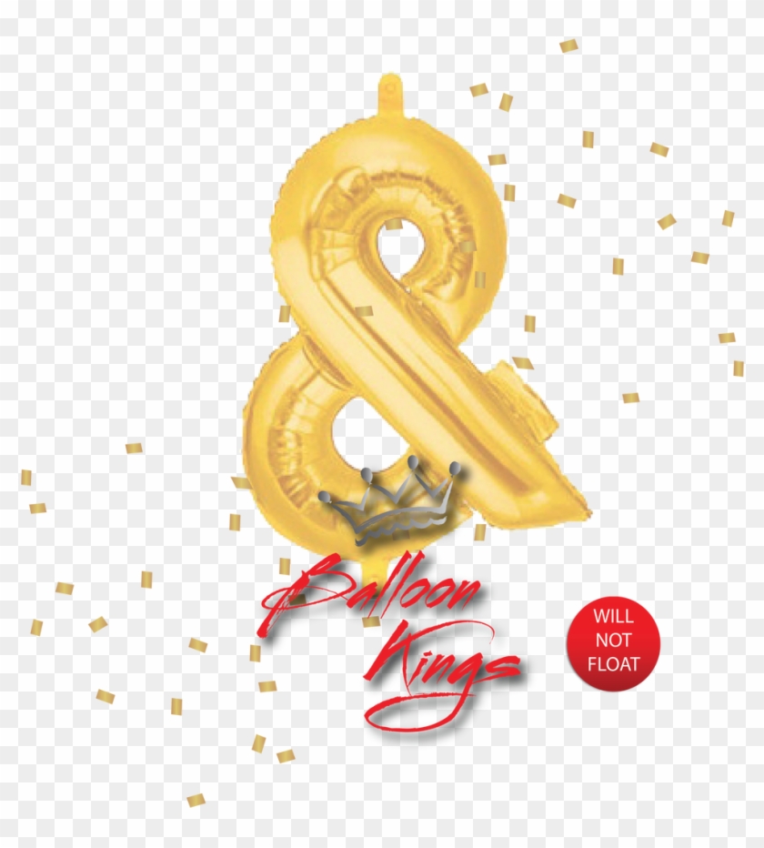 14in Gold Symbol Ampersand 14in Gold Symbol Ampersand - Rose Gold & Balloon 40 Inches #956015