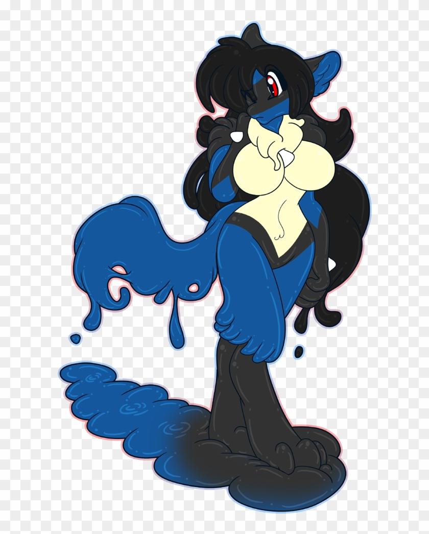 Aakashi Lucario Slime Girl By Akuoreo Cartoon Free Transparent Png Clipart Images Download - girl roblox slime girl free transparent png clipart images download