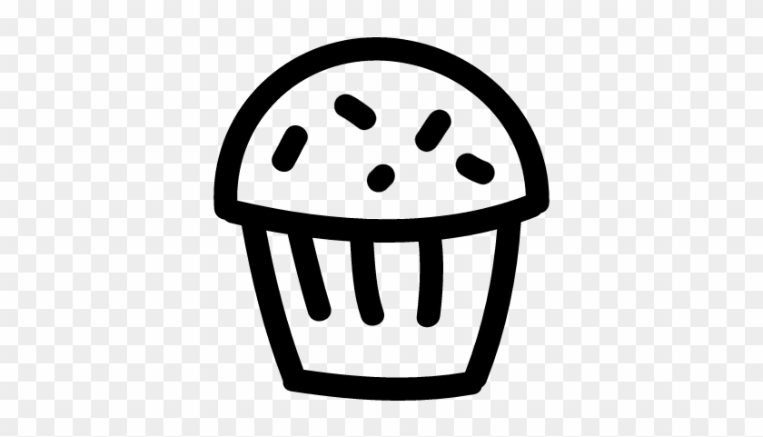 Cupcake Hand Drawn Dessert Vector - Icono Postre Png #957753