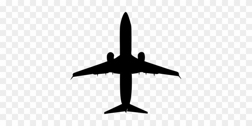Airplane Fly Jet Silhouette Transportation - Black And White Plane #957835