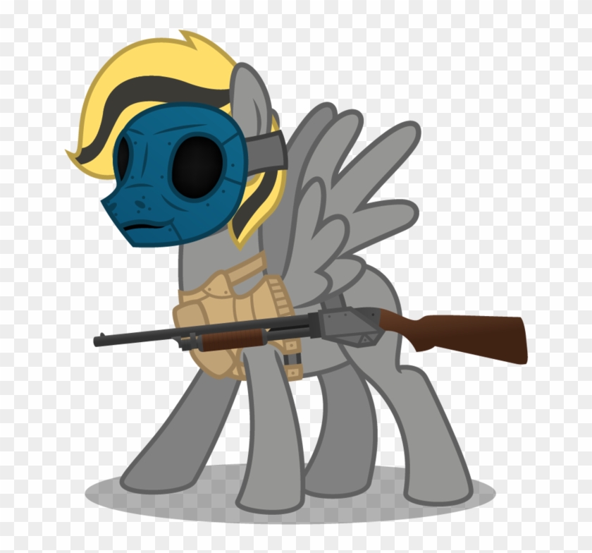 Firefall-mlp, Gun, Ithaca 37, Male, Mask, Oc, Oc Only, - Cartoon #961737