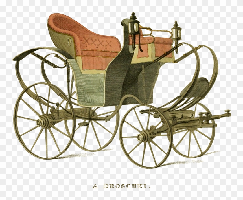 Vintage Illustration Of A Droschki Carriage Png By - Giclee Painting: A Droschki, 24x16in. #963156