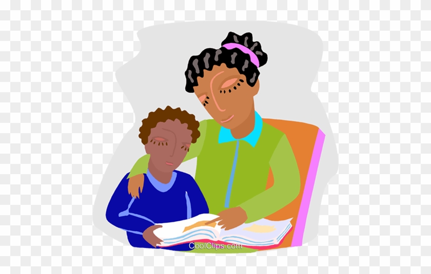 Mother And Son Reading Clipart #964379