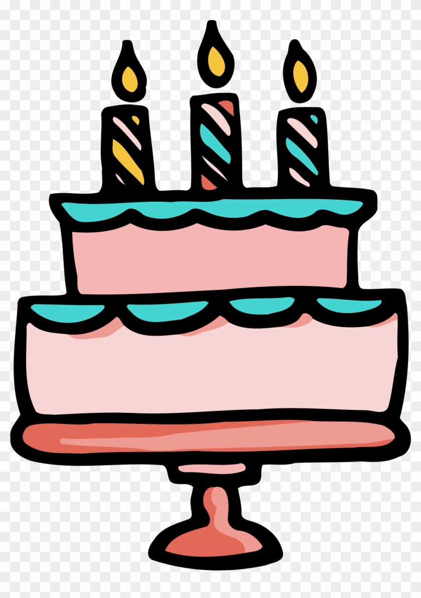 Стикер тортик с днем рождения