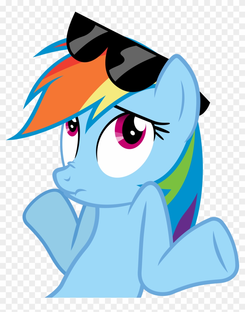 Rainbow Dash Shrug Vector By Thorinair-d - Rainbow Dash I Don T Know #965306