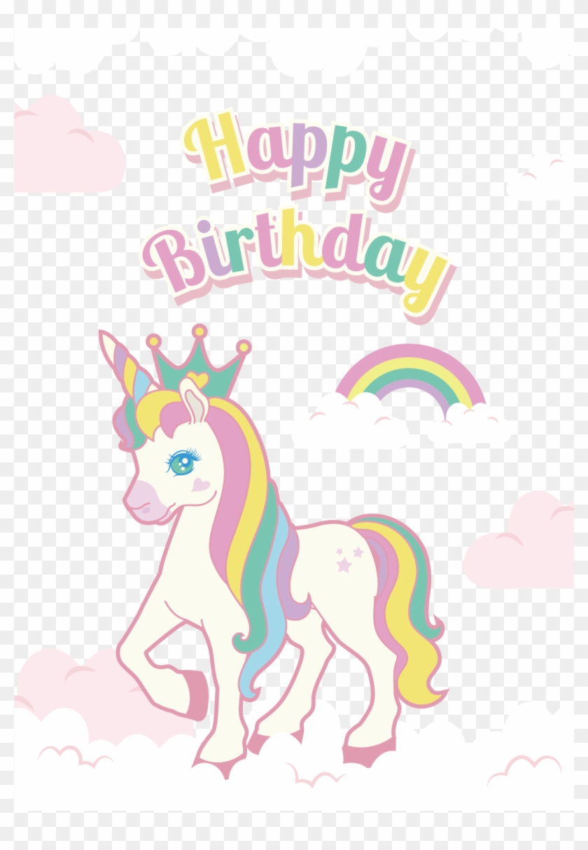 Hand Painted Color Unicorn Birthday Decorations - Mane - Free Transparent  PNG Clipart Images Download