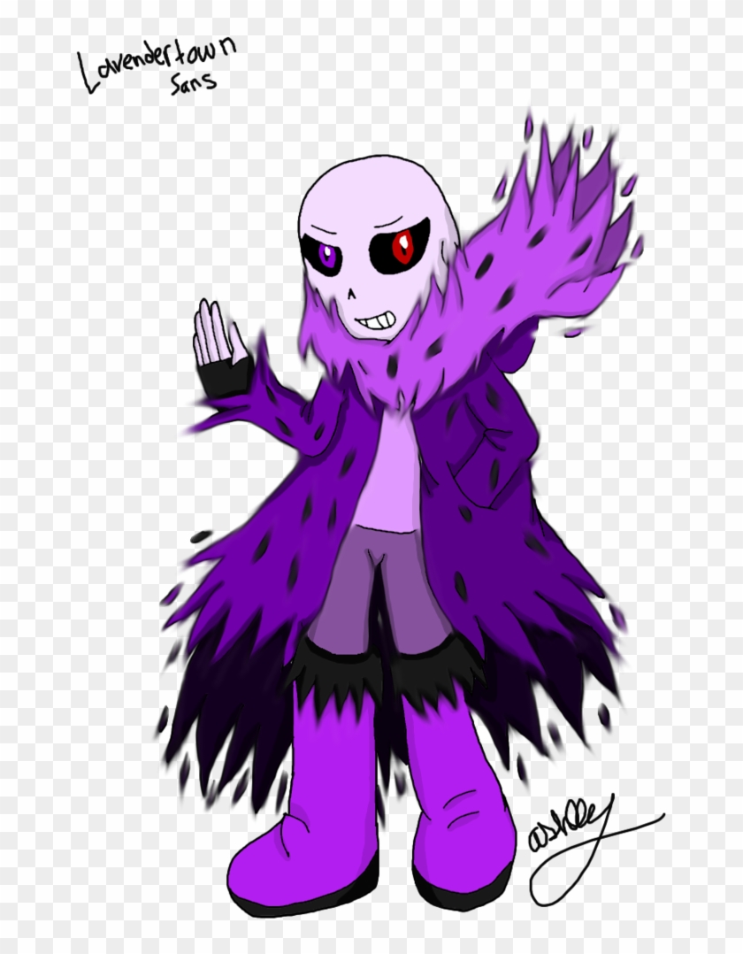 Lavendertown Sans For Halloweenmew By Ashleyfluttershy - Illustration #966420