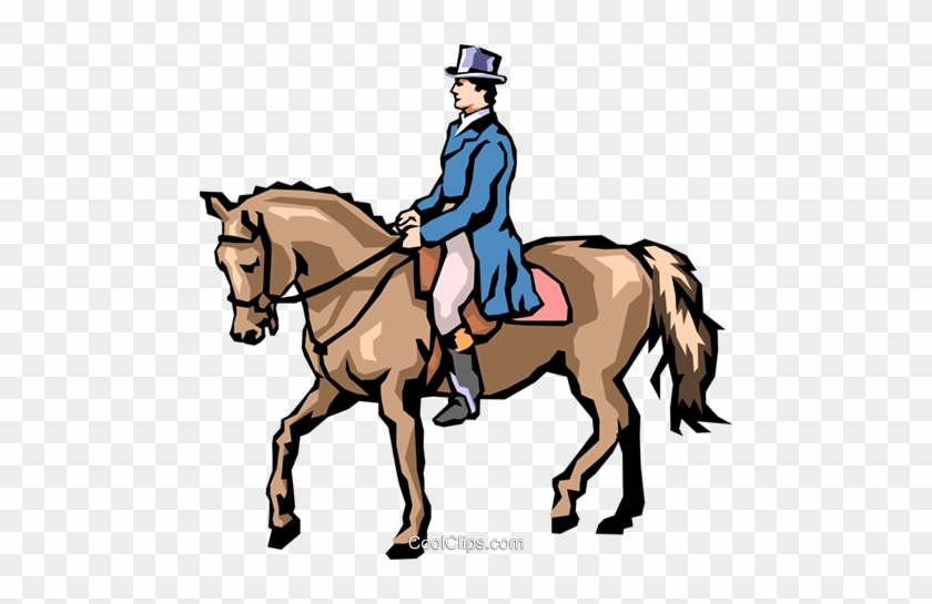 clipart of a man riding a horse