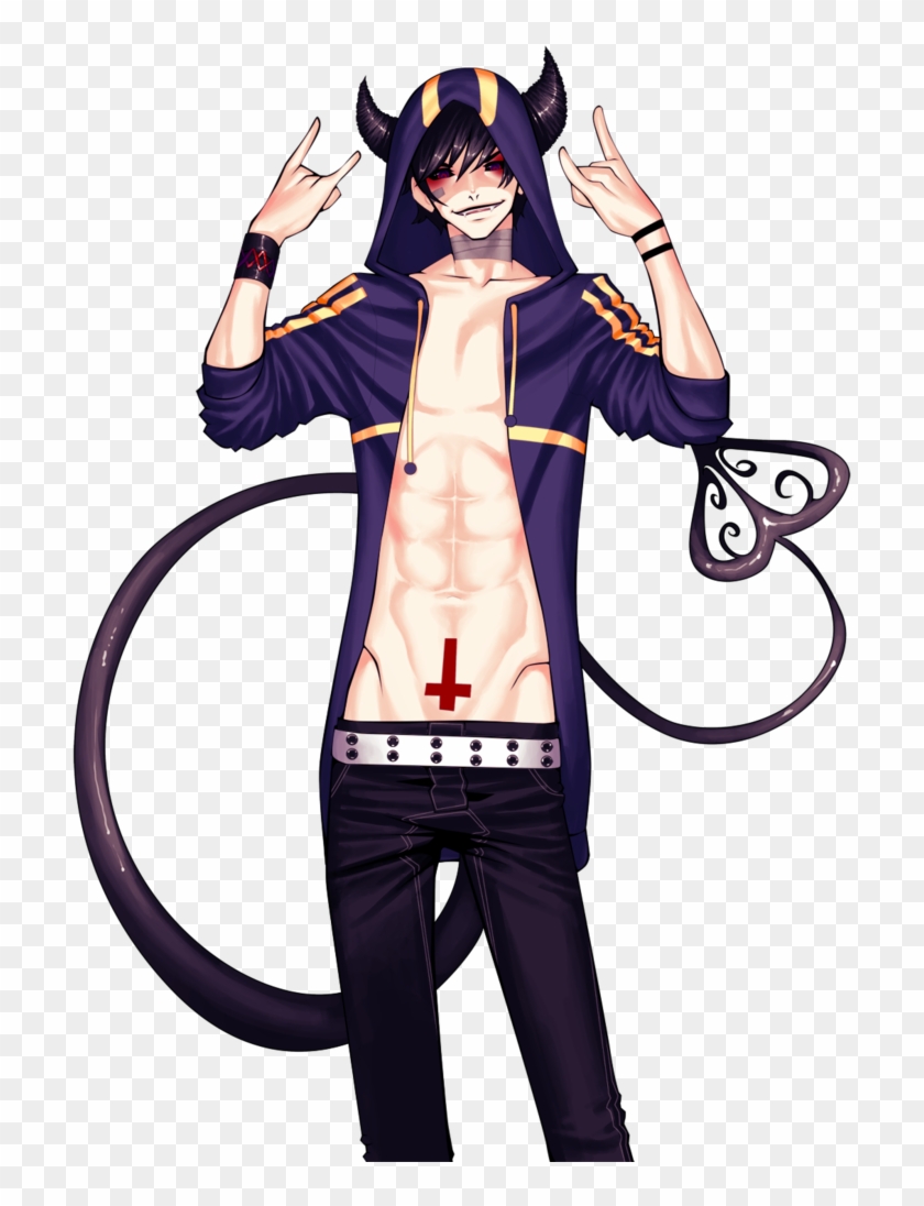 Does anyone else think that the FTM equivalent to cat girl obsession is demon  boy obsession? I think I found a trend... (Pic for attention) :  r/traaaaaaannnnnnnnnns