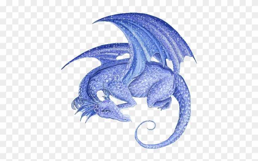 Blue Dragon Clipart Glitter - Sleeping Dragon Gif Transparent #968956