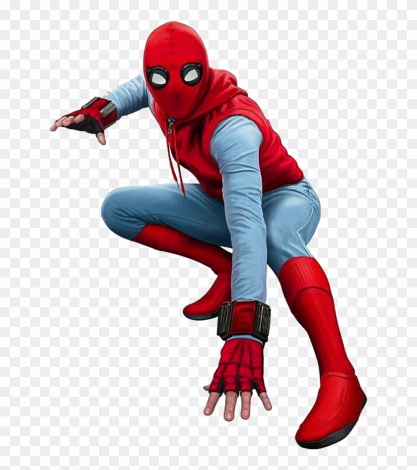 Spider-man By Sidewinder16 - Spiderman Homecoming Homemade Suit - Free  Transparent PNG Clipart Images Download
