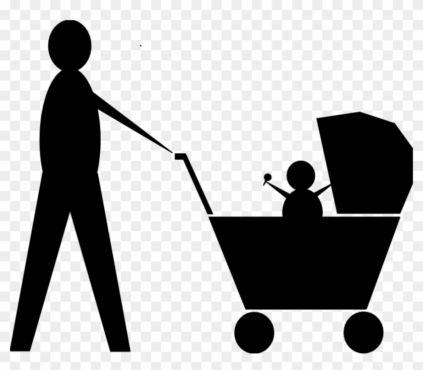 Mother Pushing - Pram Clip Art #969358