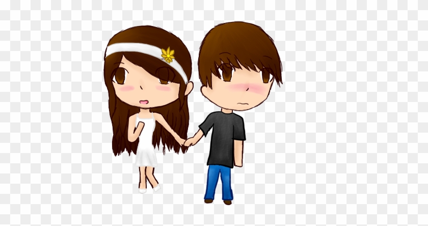 Holding Hands By Anime Gamer Girl Cartoon Boy And Girl Holding Hand Free Transparent Png Clipart Images Download