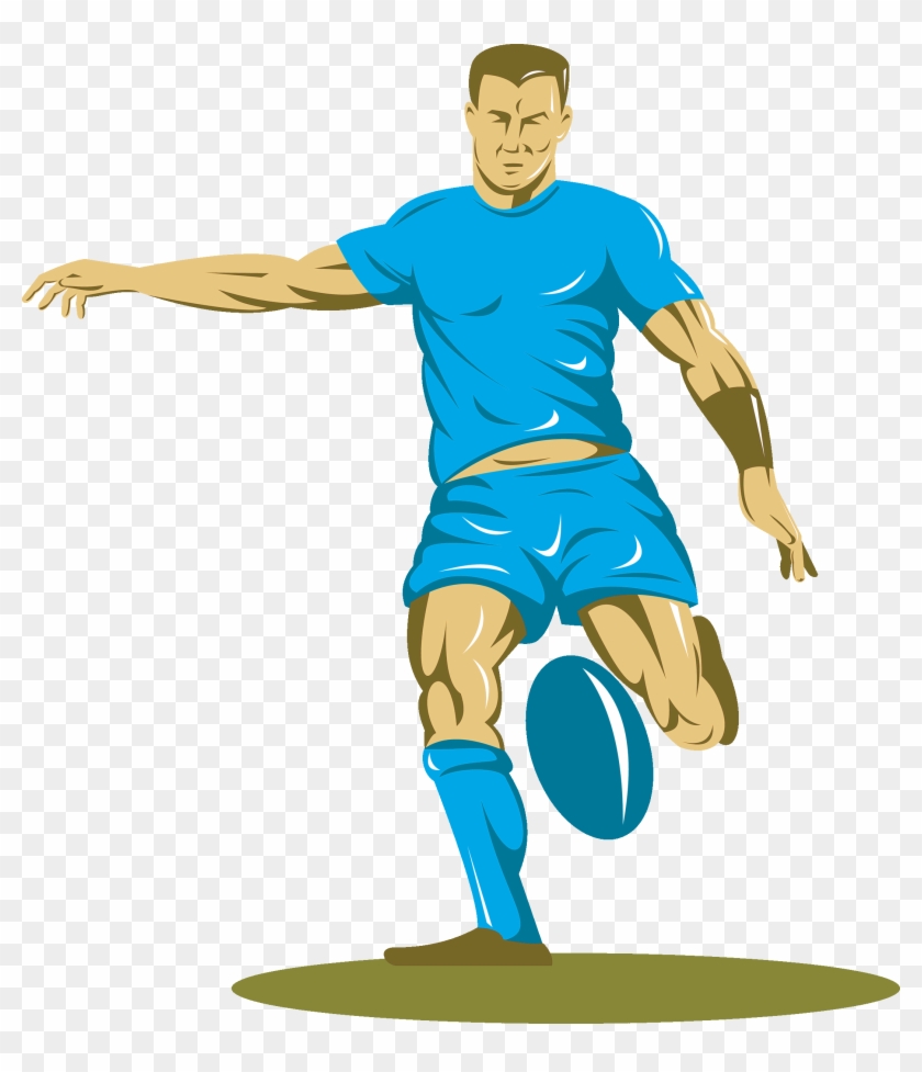 Rugby Clipart - - Rugby Player Logo Clipart #971463