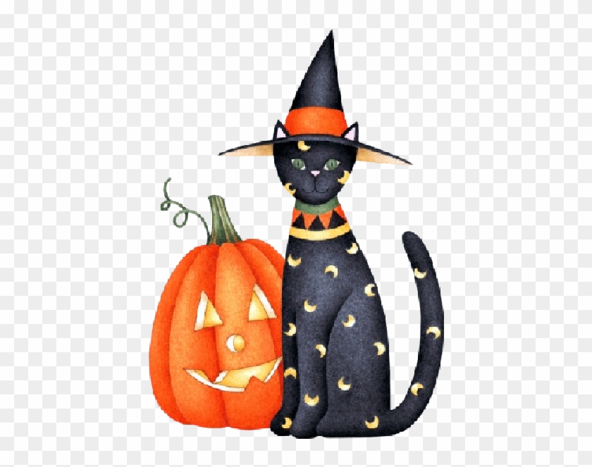 Cat With Pumpkin Cartoon Halloween Images Gifs Animes Chat Halloween Free Transparent Png Clipart Images Download