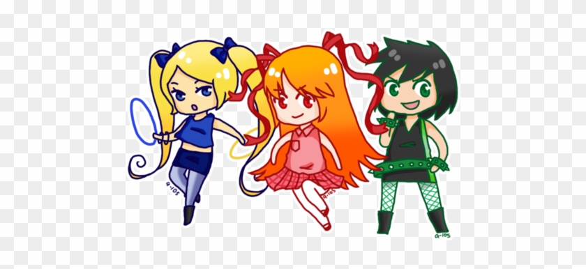 Powerpuff Girls Wallpaper Containing Anime Titled Powerpunk Anime Powerpunk Girls Free Transparent Png Clipart Images Download