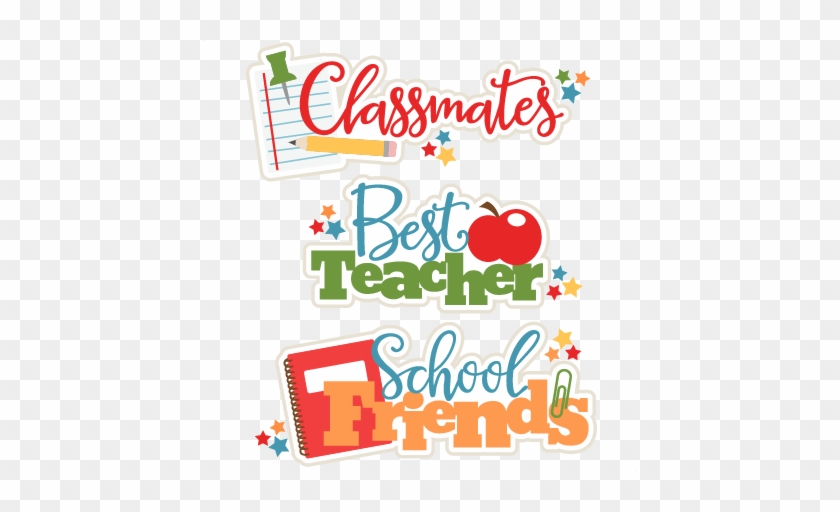 School Class Titles Set Svg Scrapbook Cut File Cute School Friends Logo Design Free Transparent Png Clipart Images Download