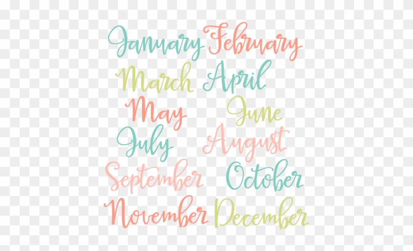 Months Of The Year Set Svg Scrapbook Cut File Cute - November In Cute Font #973149