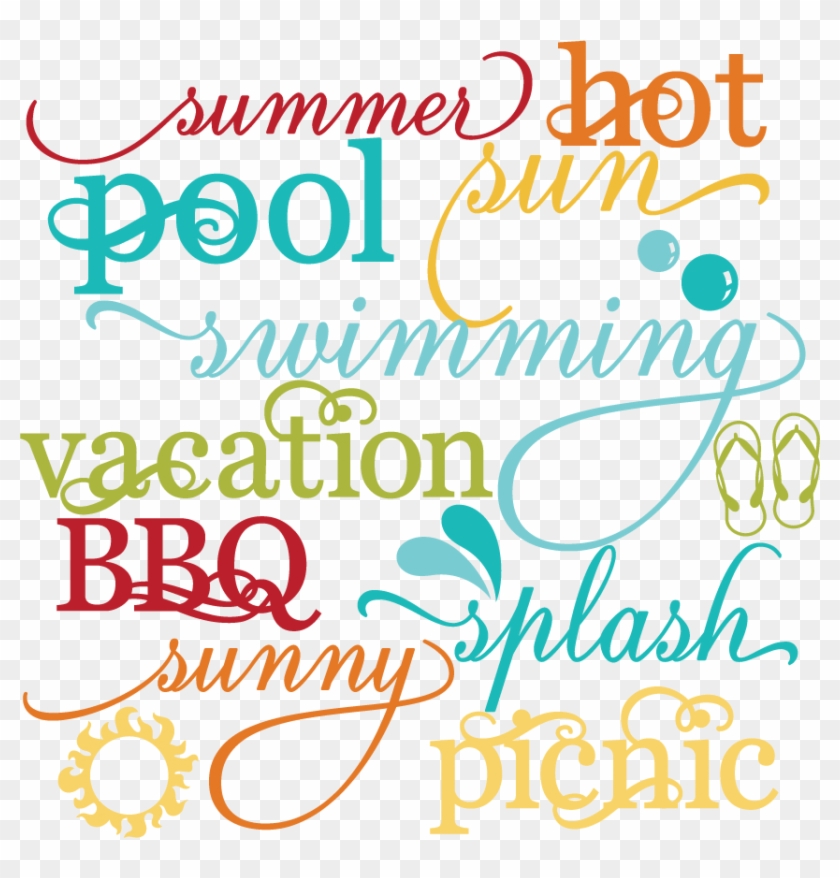Download Summer Words Set Svg Scrapbook Title Summer Svg Files Summer Words Free Transparent Png Clipart Images Download